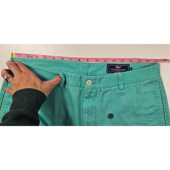 Vineyard Vines mint blue boat nautical club shorts sz 35 mens preppy 8" inseam - Picture 5 of 7